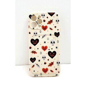 iPhone 12 /12 pro Halloween Heart Pumpkins Skulls Card Slot Phone Case